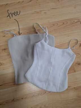 Aritzia Babaton Off White Contour Corset Top